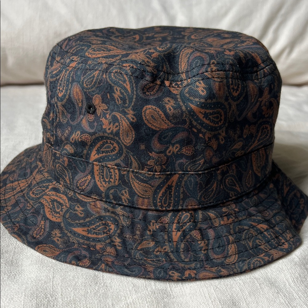 Urban Outfitters Black and Brown Paisley Hat